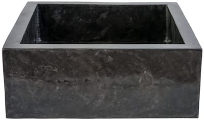 VIERKANTEN OPBOUW WASKOM VOLLEDIG GEPOLIJST – ZWART 40X40X15CM