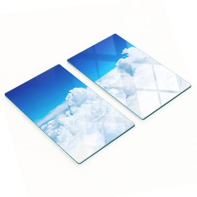 Multifunctionele decoratieve keukenplanken van gehard staal met wolkenmotief, 2x30x52 cm