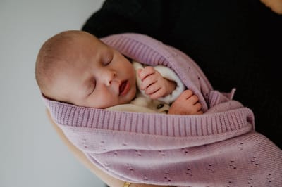 Merino wol wiegdeken - Merino wol omslagdeken - Merinowol babydeken - Pure Baby Love - 80x100cm – roze