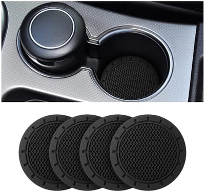 Dailygoods- Onderzetters Antislip - Onderzetters voor Bekerhouder Auto - Onderzetters Siliconen - Onderzetters 7 cm - Onderzetters Duurzaam - 4 Stuks