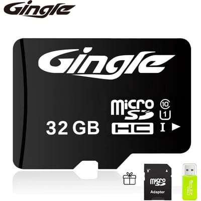Micro SD-kaart SD TF-kaart Flash-kaart Klasse 10 Geheugenkaart 32G 128G 256G 512G microSD A1 A2 U3 V30 UHS-1 C10 SDHC SDXC + kaartlezer SD-adapter 【Gingle】32GB