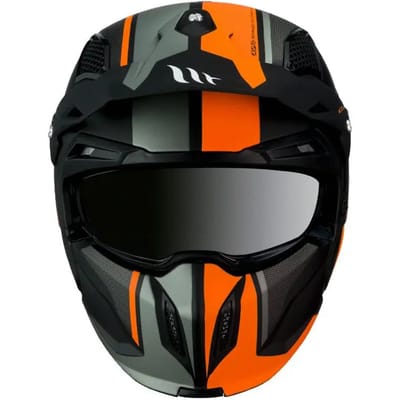 Motorcrosshelm met ombouwbaar vizier en afneembare kinband. MT Helmets Streetfighter Sv Twin C4 (Ece 22.06)