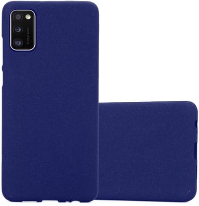 Cadorabo Hoesje geschikt voor Samsung Galaxy A41 in FROST DONKER BLAUW - Beschermhoes gemaakt van flexibel TPU silicone Case Cover