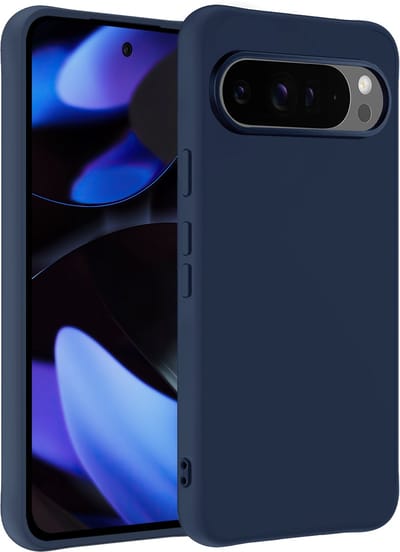 Hoesje - Geschikt voor Google Pixel 10 Pro - Sterk & Shockproof - Siliconen Case - Hoes Cover - Telefoonhoes - Donkerblauw