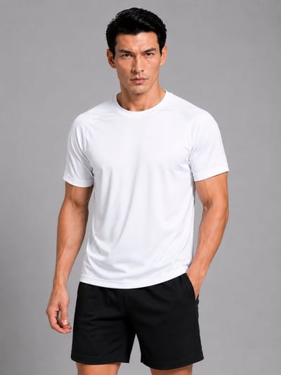 SparkNine Pulsegear sport t-shirt - heren - sneldrogend & ademend - S - wit - lichtgewicht - ideaal voor trainen, rennen & fitness