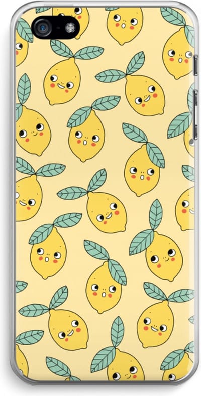 Case Company® - Hoesje geschikt voor iPhone 5 / 5S / SE (2016) hoesje - Citroenen - Soft Cover Telefoonhoesje - Bescherming aan alle Kanten en Schermrand