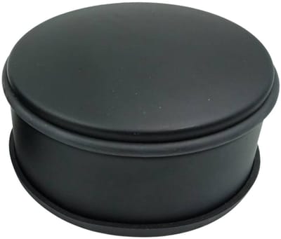 Svenska Living Deurstopper voor binnendeuren - 1x - zwart - rond - 1,2 kg - 12 x 6 cm - met rubberen rand