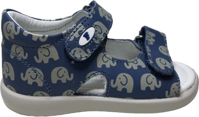 Falcotto - New River - Mt 19 - velcro grijze olifanten lederen sandalen - blauw