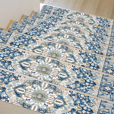 20*76CM Tapijt Traptreden Antislip Trapmatten Verwijderbaar Traptapijt 4-pack Veilige traptredebescherming Geschikt voor kinderen, ouderen en huisdieren