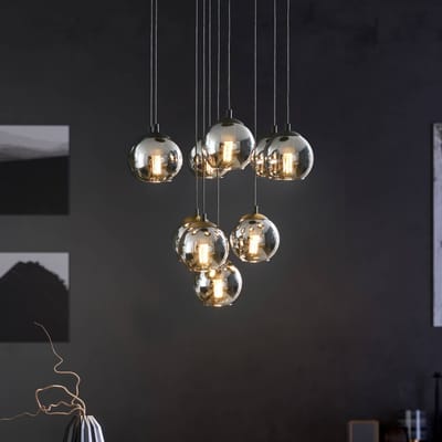 EGLO Ariscani Hanglamp - Ø 65,5 cm - Rookglas | Smoke glas - Zwart