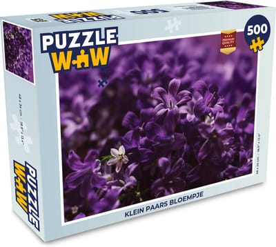 Puzzel Klein paars bloempje - Legpuzzel - Puzzel 500 stukjes