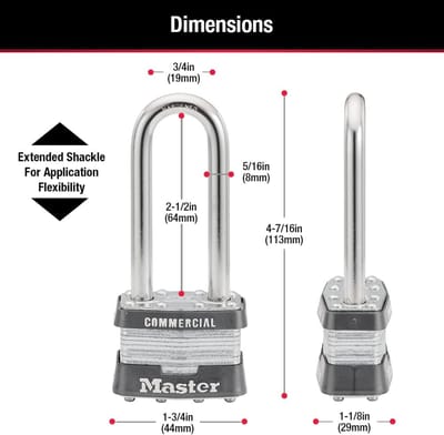 Master Lock Hangslot met Lange Beugel 1DLJ