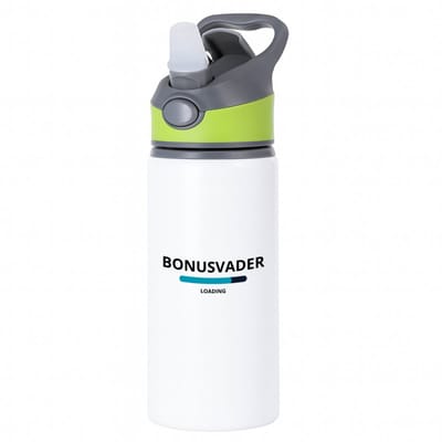 Hacebo® - bonusvader loading waterfles met rietje groen - Papa - ochtendkoffie laden - vader cadeautjes - vaderdag - verjaardagscadeau - verjaardag - cadeau - geschenk - kado - gift - vader artikelen - water fles - 650ML