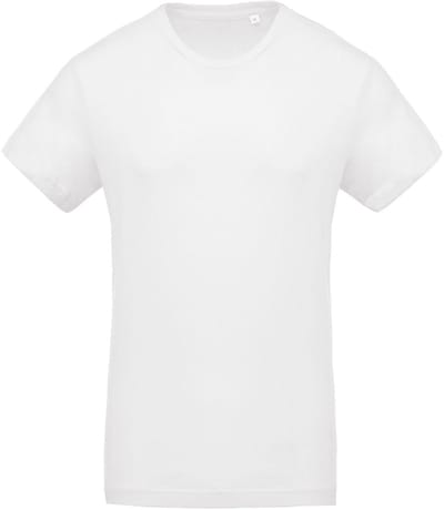 Kariban Heren Organische Bemanningsleden Hals T-Shirt (Wit)