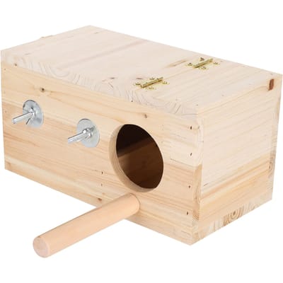 Boîte d'élevage pour oiseaux Boîte de nidification en bois Maison Incubateur chaud Cage Fournitures pour animaux de compagnie