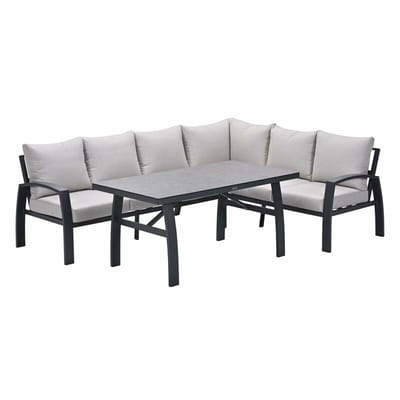 Garden Impressions Cameron lounge dining set 3-delig rechts - desert sand