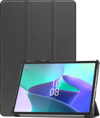 Hoes - Geschikt voor Lenovo Tab P11 Pro - Dun & Stevig - Trifold Bookcase - Hard Cover Case - Met Uitsparing Geschikt voor Lenovo Pen - Hardcover Book - Tablet Hoesje - Zwart