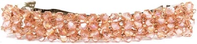 Haarsoires Haarspeld Patentspeld 9cm - Recht – Facetkralen – Roze - Haarspelden voor Dames - Haarklem - Haarclip - Haaraccessoires - Hair Clip - Decoratieve Haaraccessoire