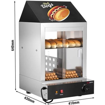 GGM Gastro Hot Dog Steamer / Hot Dog Warmhaltevitrine - 1,2 kW - 2 Ebenen