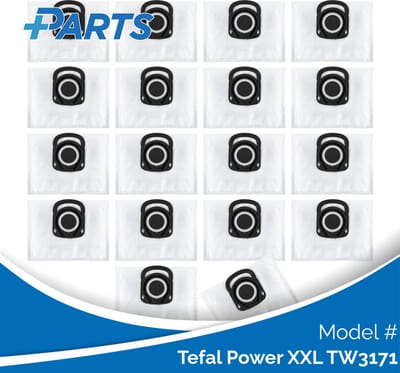 Tefal Power XXL TW3171 Stofzakken (18 Stuks, Plus.Parts® alternatief voor ZR200540)