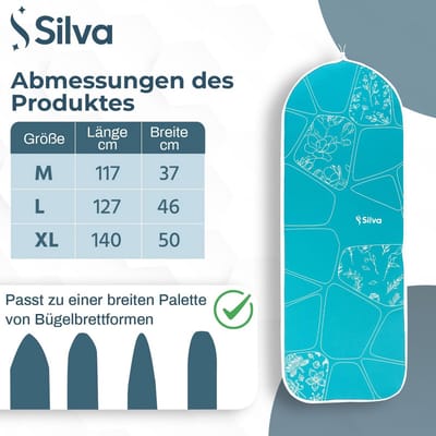 Strijkplankovertrek Katoen Blauw voor Snel Strijken - Absorberend en Dikke Viltlaag