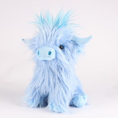 Gesimuleerde Schotse Hooglander Koe Pluche Speelgoed Blauwe Variant Schattig Fee Kalfje Baby Dier Koe Pluche Pop Kinder Verjaardag Kerst Cadeau