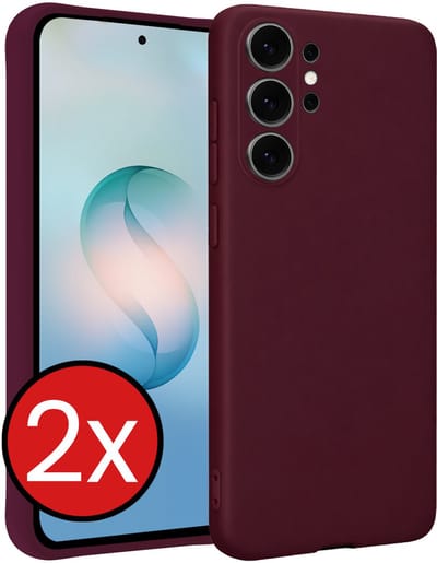 Hoesje - 2 Stuks - Geschikt voor Samsung Galaxy S26 Ultra - Sterk & Shockproof - Telefoonhoes - Back Cover - Case Siliconen - Telefoon Hoes - Aubergine