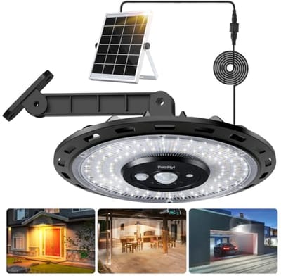 Solarlamp voor buiten met 108 LEDs en 5 Modi - Hanglamp op Zonne-energie met Timer en Bewegingsmelder