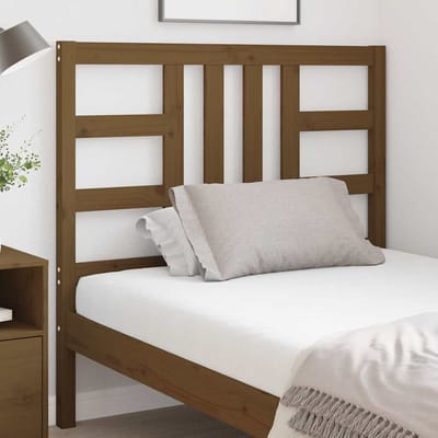 vidaXL Hoofdbord 106x4x100 cm massief grenenhout honingbruin
