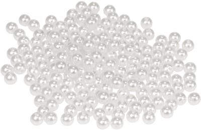 Decoratieve kralen voor het rijgen van hobbykralen wit 6 mm 300 g