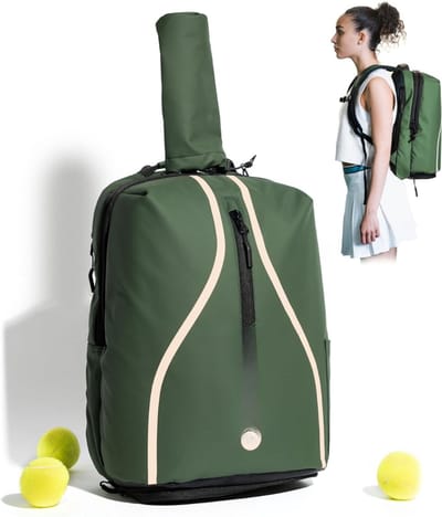 Aurixi® Tennistas Dames – Tenniszak - Tennistas kind – Groen - 39cm x 25cm x 21cm