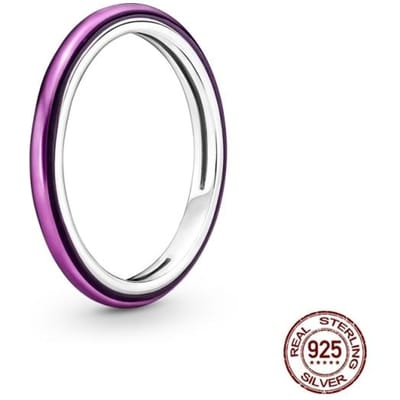 925 Sterling Zilver ME Styling Power Ring Pavé Paars Bruidssets Zetringen voor Vrouwen Trouw Verlovingssieraden 6 white