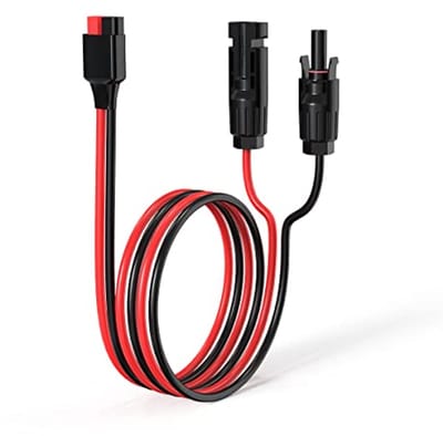 Zonnepaneelkabel 10AWG naar Anderson Connector - Verlengkabel voor Draagbare Power Stations en Zonnegeneratoren (2FT)