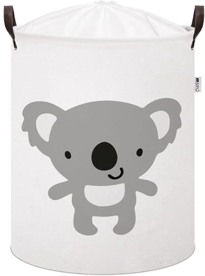 Sipo Koala Speelgoedopbergmand - Katoenen Wasmand voor Kinderen - Opbergbox met Trekkoord en Handvatten - 43 Liter - 35x35x45 cm