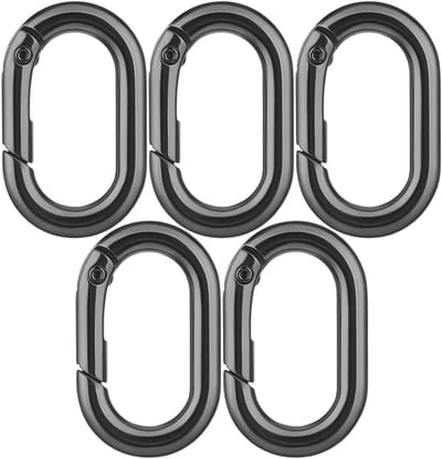 Kleine metalen ringgespen set - 5 stuks ovale veergesp voor tassen en gereedschappen