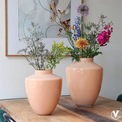 Vaas Tugela S | Small | Pastel Peach - Zacht Oranje | Ø24,5 x H29 cm