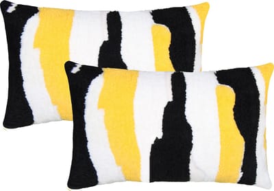 Set van 2 kussenhoes 30x50 cm | Kussens woonkamer | kussensloop | sierkussens | cushion cover | katoen | Full Hand embroidery Chain
