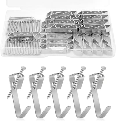 Zware Foto Haken Set van 100 Stuks, Geschikt voor Spiegels, Lijsten en Decoraties, Houdt Tot 13.6 kg, Ideaal voor Foto's en Schilderijen