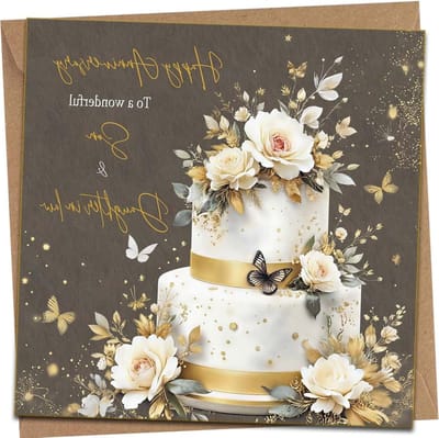 Jubileumkaart Zoon Dochter - Huwelijksjubileum Wenskaart - Speciale Dag Vieren - Extra Dikke Kaart - 15 x 15 cm