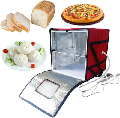 Zuurdesem Fermentatie Box - Rijskast Brood - Brood Maken - Temperatuur Gecontroleerd - 43x43x43 cm - Zwart