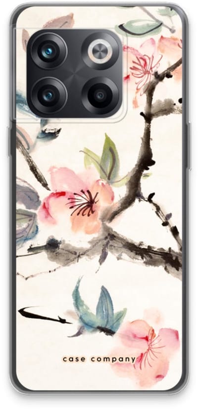 Case Company® - Hoesje geschikt voor OnePlus 10T hoesje - Japanse bloemen - Soft Cover Telefoonhoesje - Bescherming aan alle Kanten en Schermrand