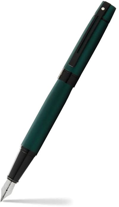 Sheaffer vulpen - 300 - mat groen met zwart - penpunt M - inclusief convertor voor vulling