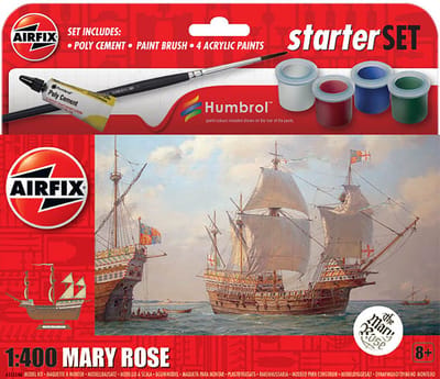 Airfix Modelbouwpakket Schepen - 55114A Mary Rose Ship - Small Starter Set Plastic - 1:400 - Modelbouw