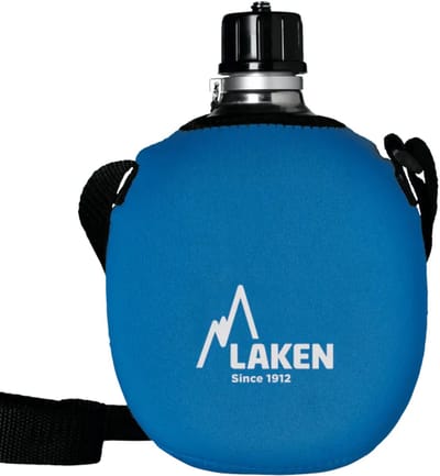 Aluminium veldfles, Cantimplora Alu, Laken, 1 liter, Blauw Neporeen - PCR alu - Made in Spain