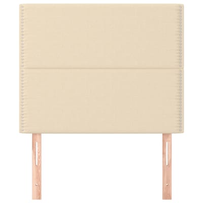 vidaXL Hoofdbord crème 90x5x118/128 cm stof