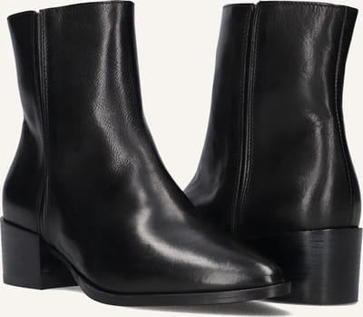 VIA VAI Rose Baker Enkellaarsjes - Enkelboots met rits - Dames - Zwart - Maat 38