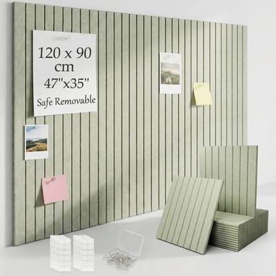 Dailygoods- Prikbord Groot - 12 Stuks - Vilt - Veilige Zelfklevende Tabs - Punaises - Multifunctioneel - 30x30 cm - Bulletin Board
