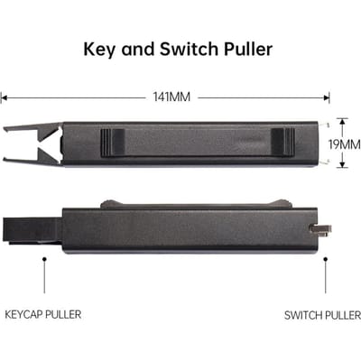 2 in 1 Switch Puller Keycap Puller Key Switch Keycap Puller voor Mechanisch Toetsenbord Gaming Toetsenbord Schakelaars DIY Reinigingsgereedschap zwart