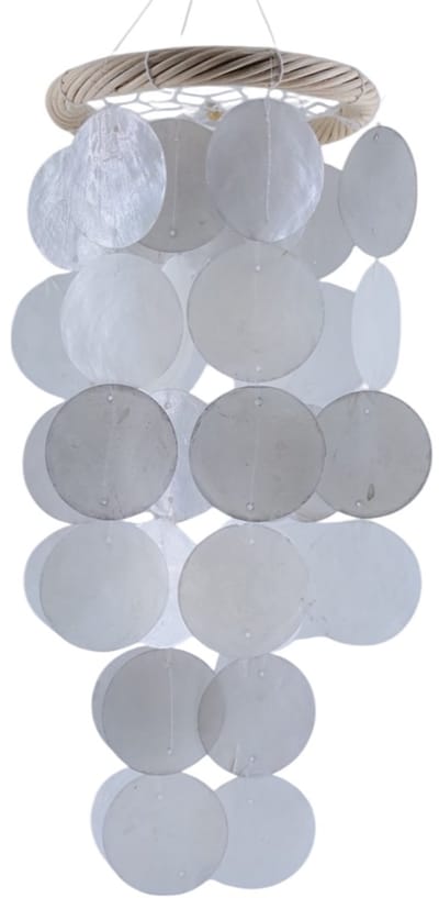 Chimne Capiz Dia. 12cm - Grey Natural