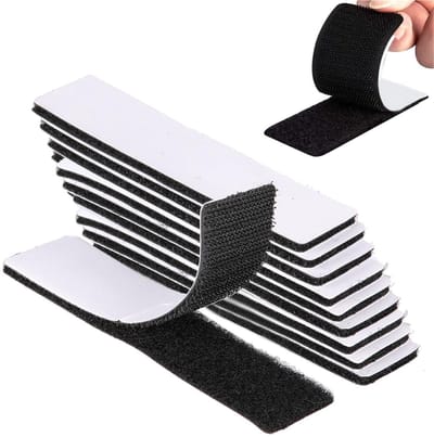 Dailygoods- Klittenband Extra Sterk - 10 Stuks - Zelfklevend - Dubbelzijdig - Waterbestendig - 3 x 10 cm - Duurzaam Nylon - Hechtingsband